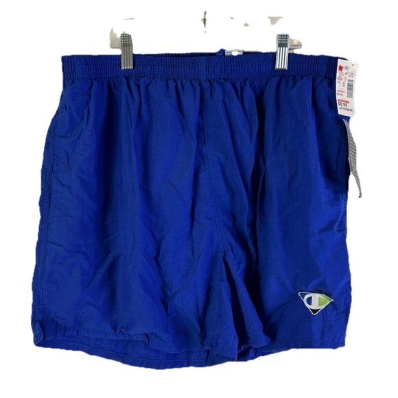 Deadstock Vintage 90s Champion Nylon Above The Knee Baggy Shorts - Picture 1 of 7